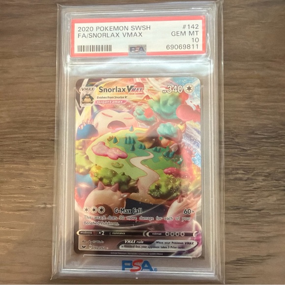 Snorlax VMAX Pokémon PSA 10 slab 2020 VMAX SWSH